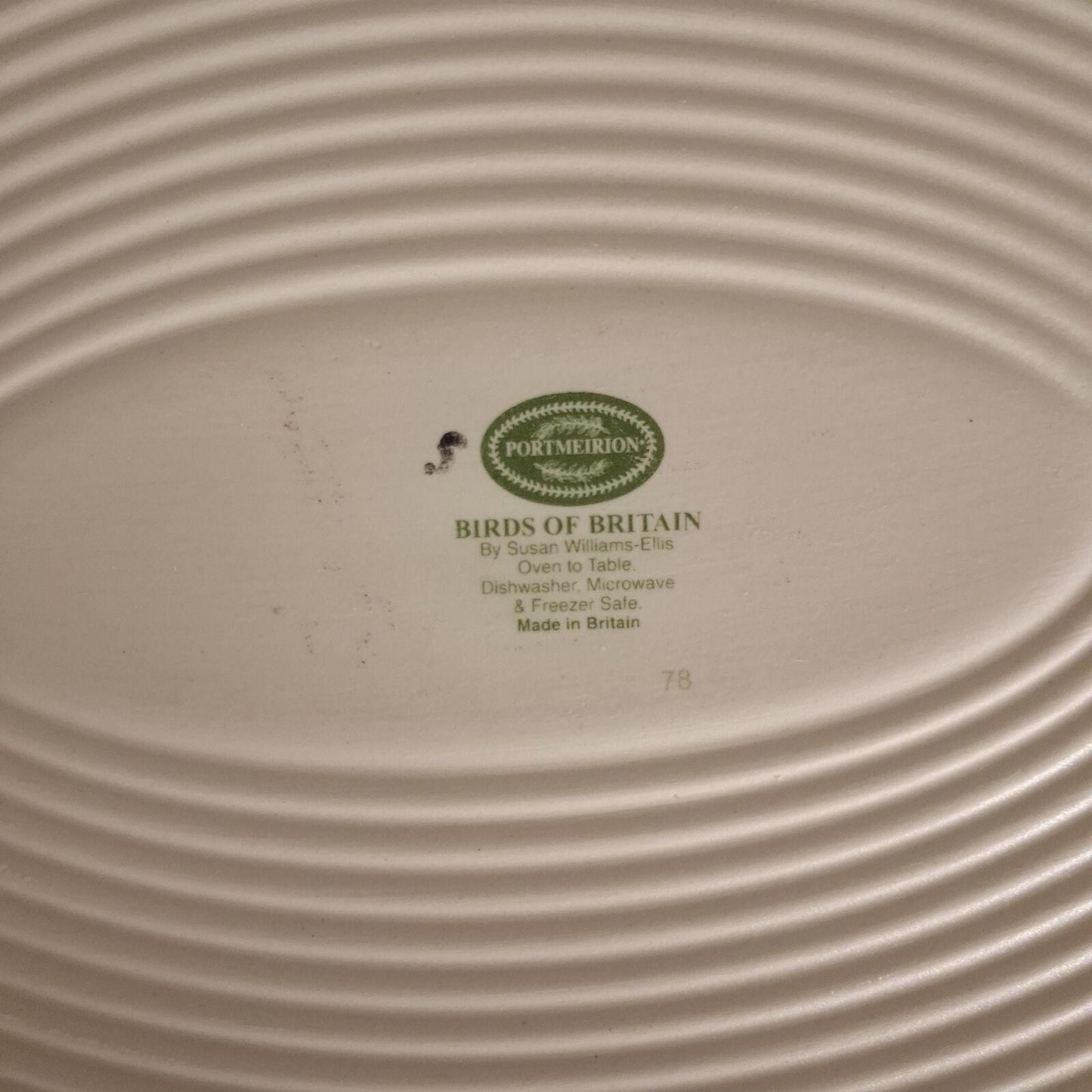 Portmeirion turtle dove oval plate