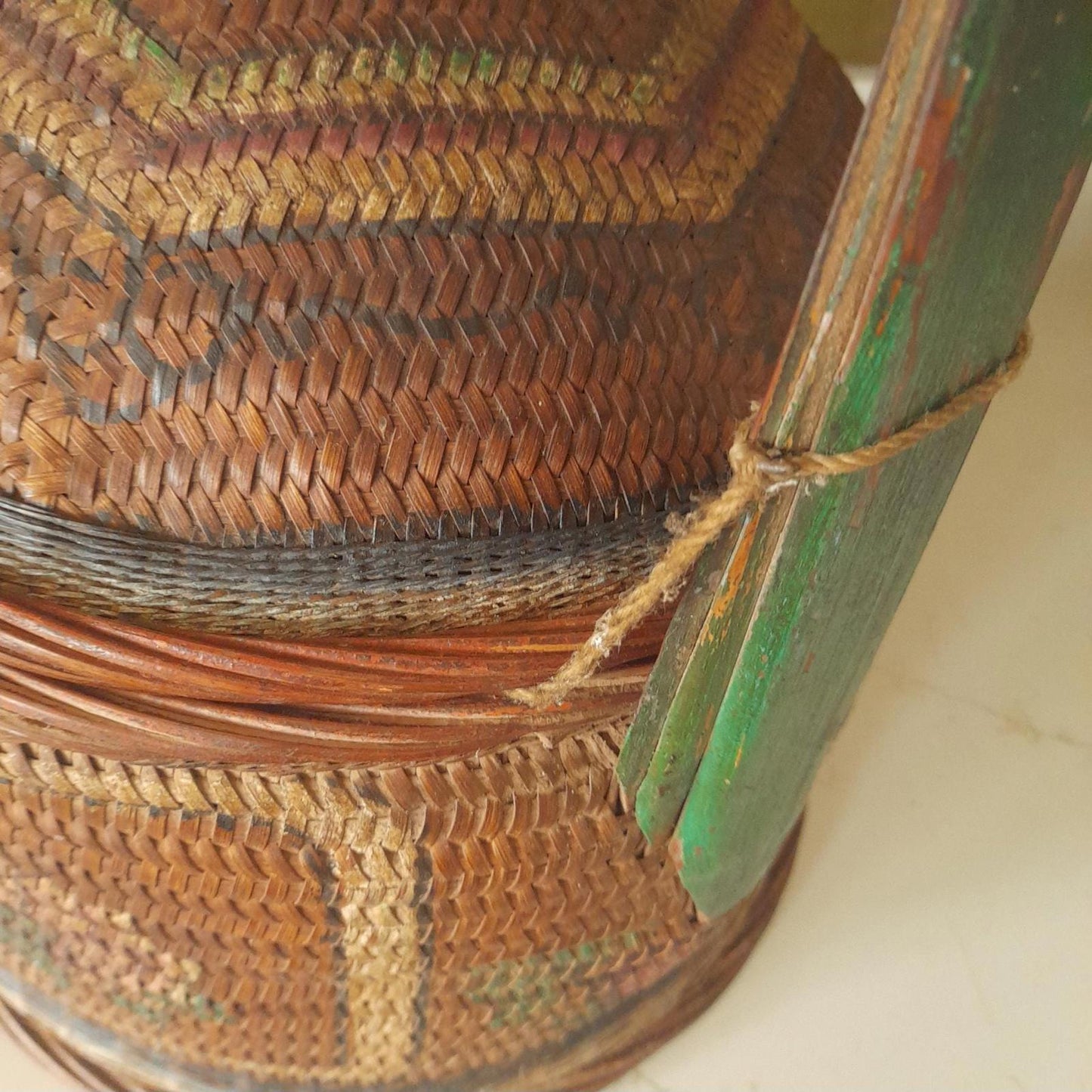 Traditional Cambodian rattan wedding basket