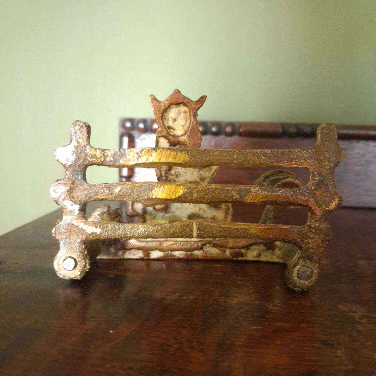 Vintage Brass Pixie Letter Rack