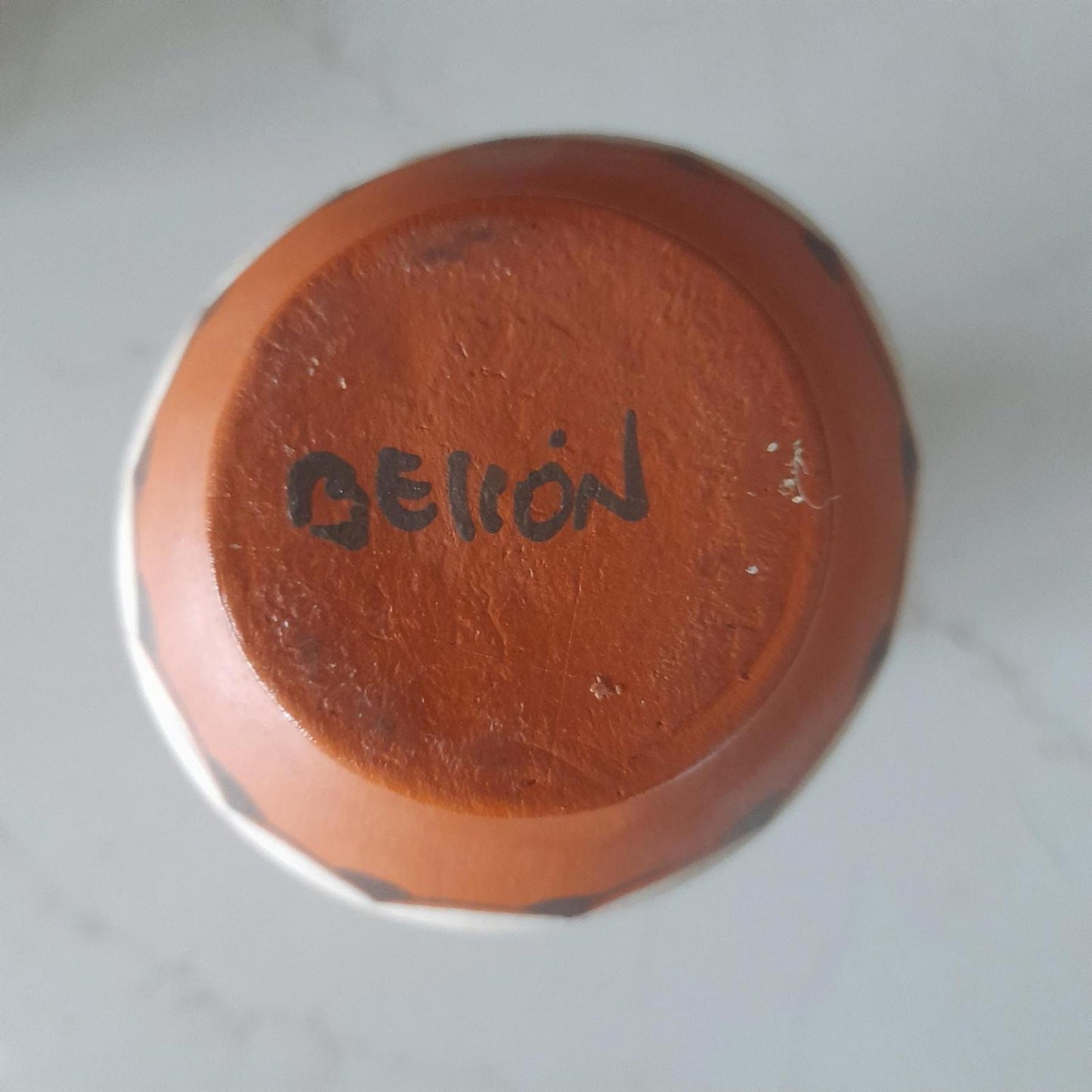 A vintage Bellon art pottery vase