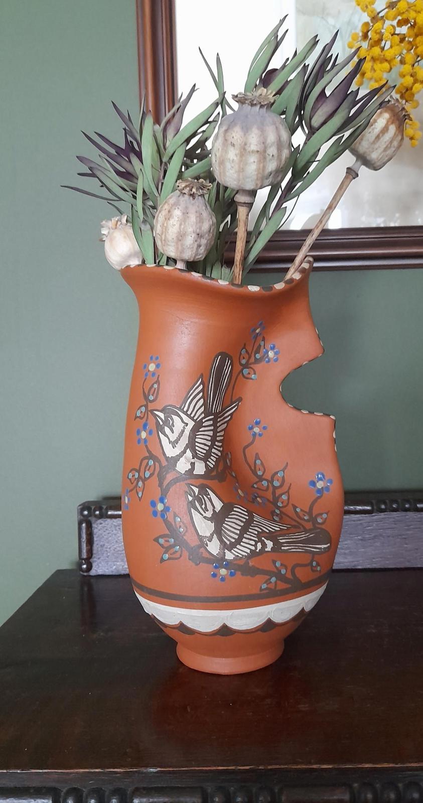 A vintage Bellon art pottery vase