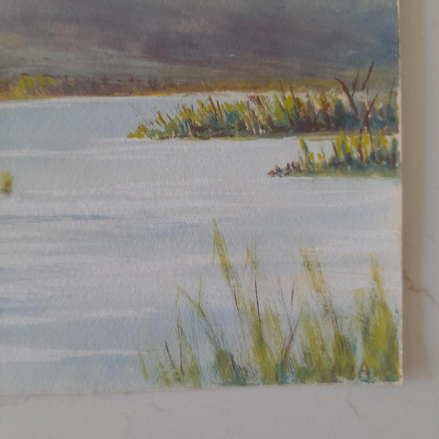 An original painting of mallard ducks in flight by the artist A F Akehurst.