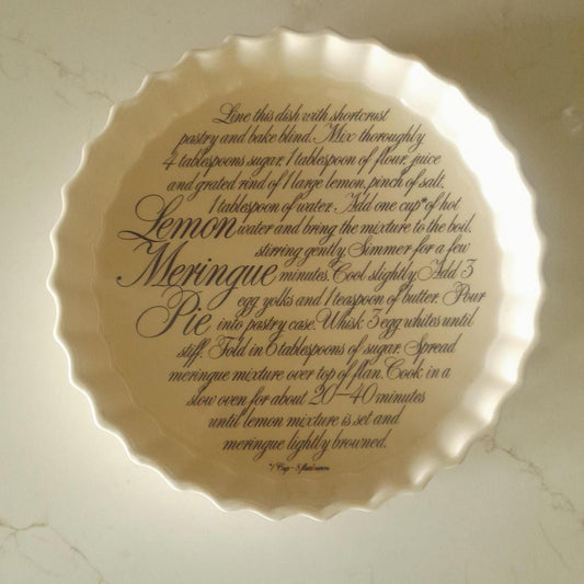Vintage Lemon Meringue pie dish 25cm