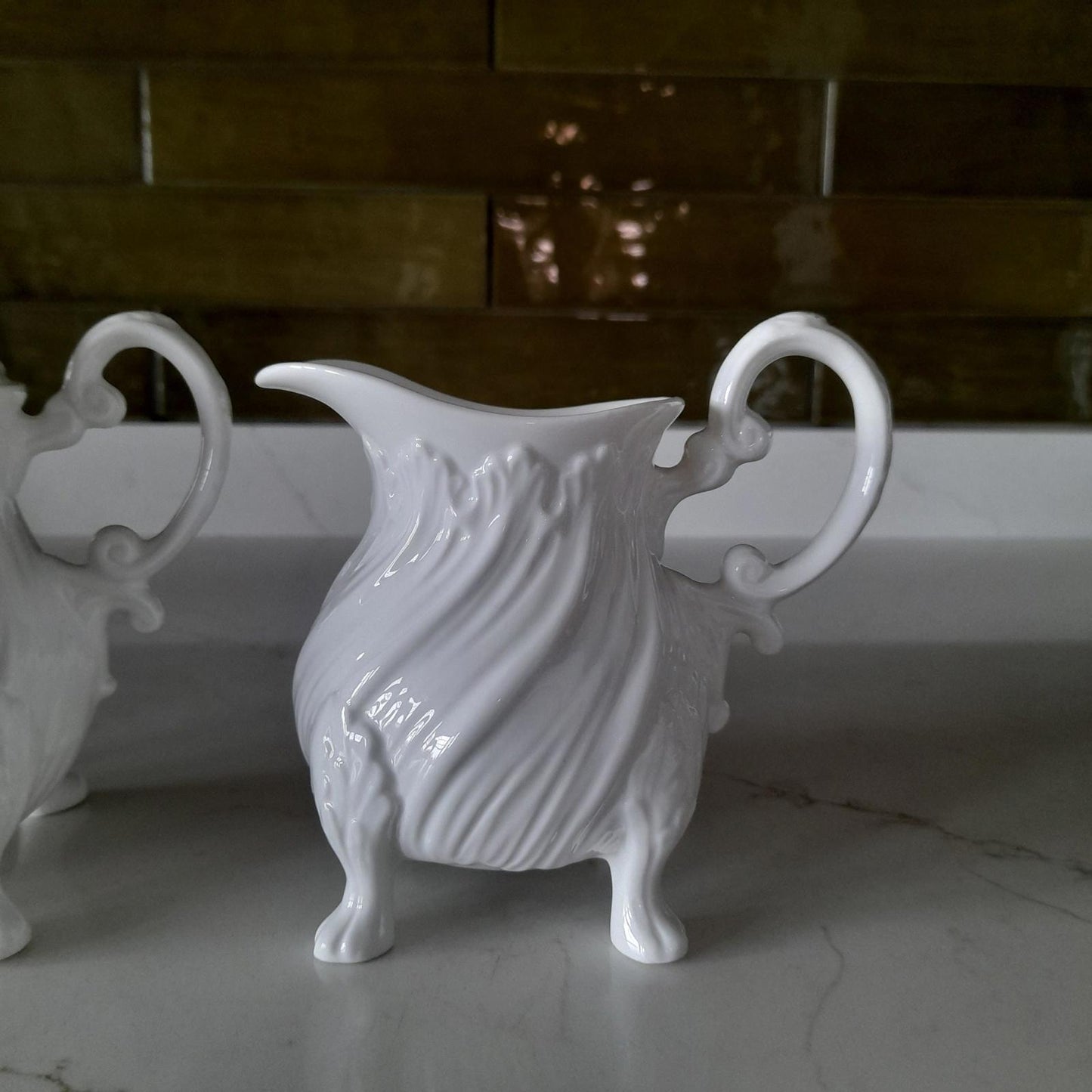 Staffordshire Surrey Collection lidded sugar bowl and creamer