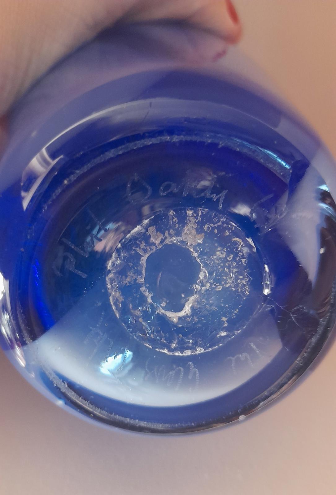 Phil Oakly - The Glass Market large blue and white glass vase