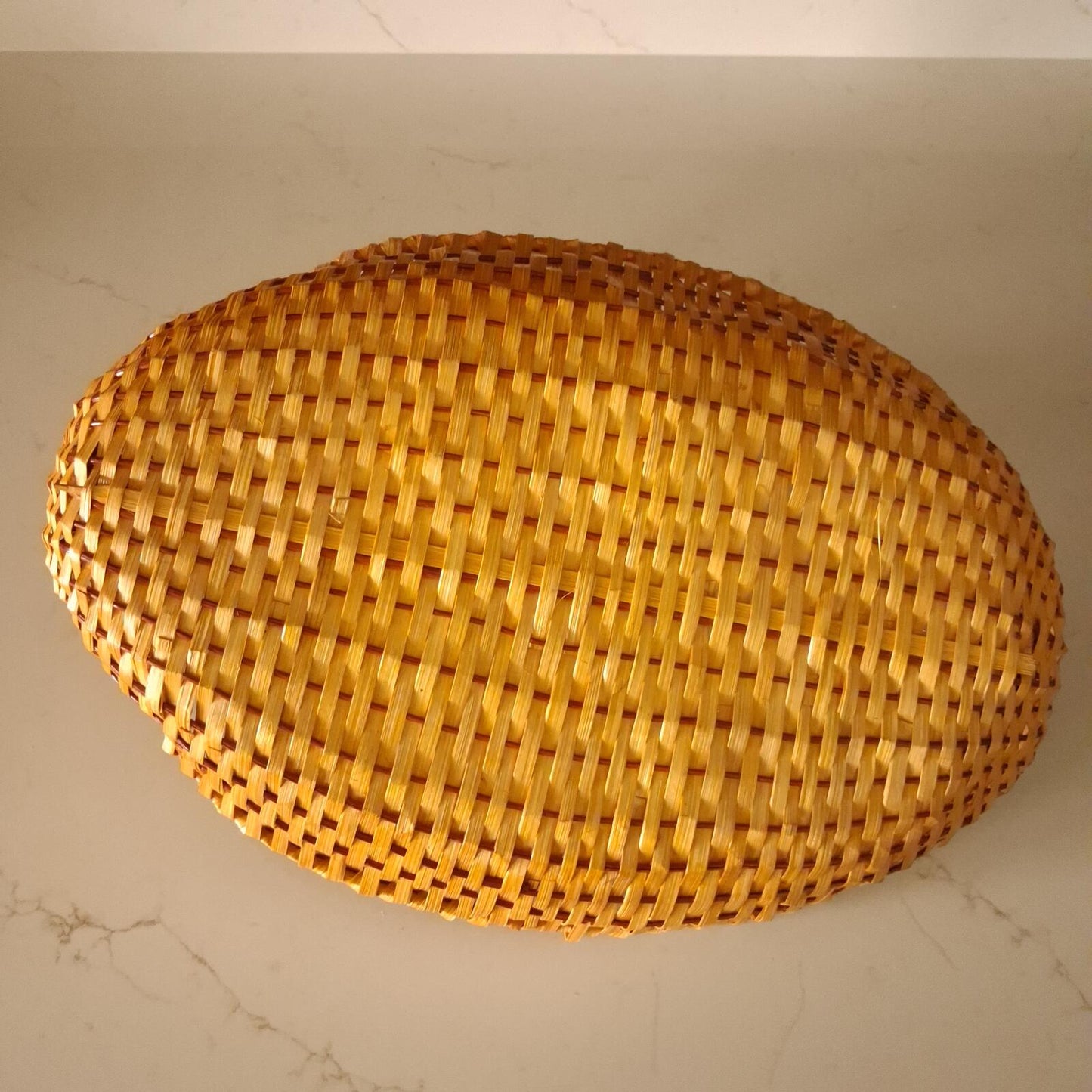 Vintage wicker duck basket
