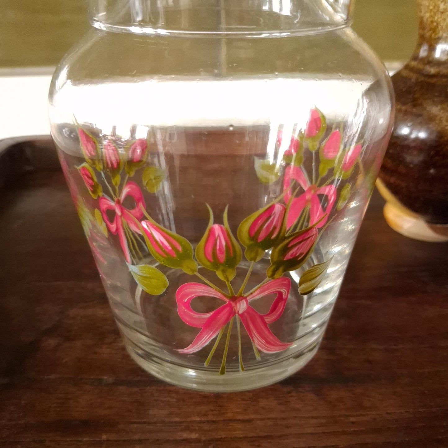 Vintage glass carafe and glass set