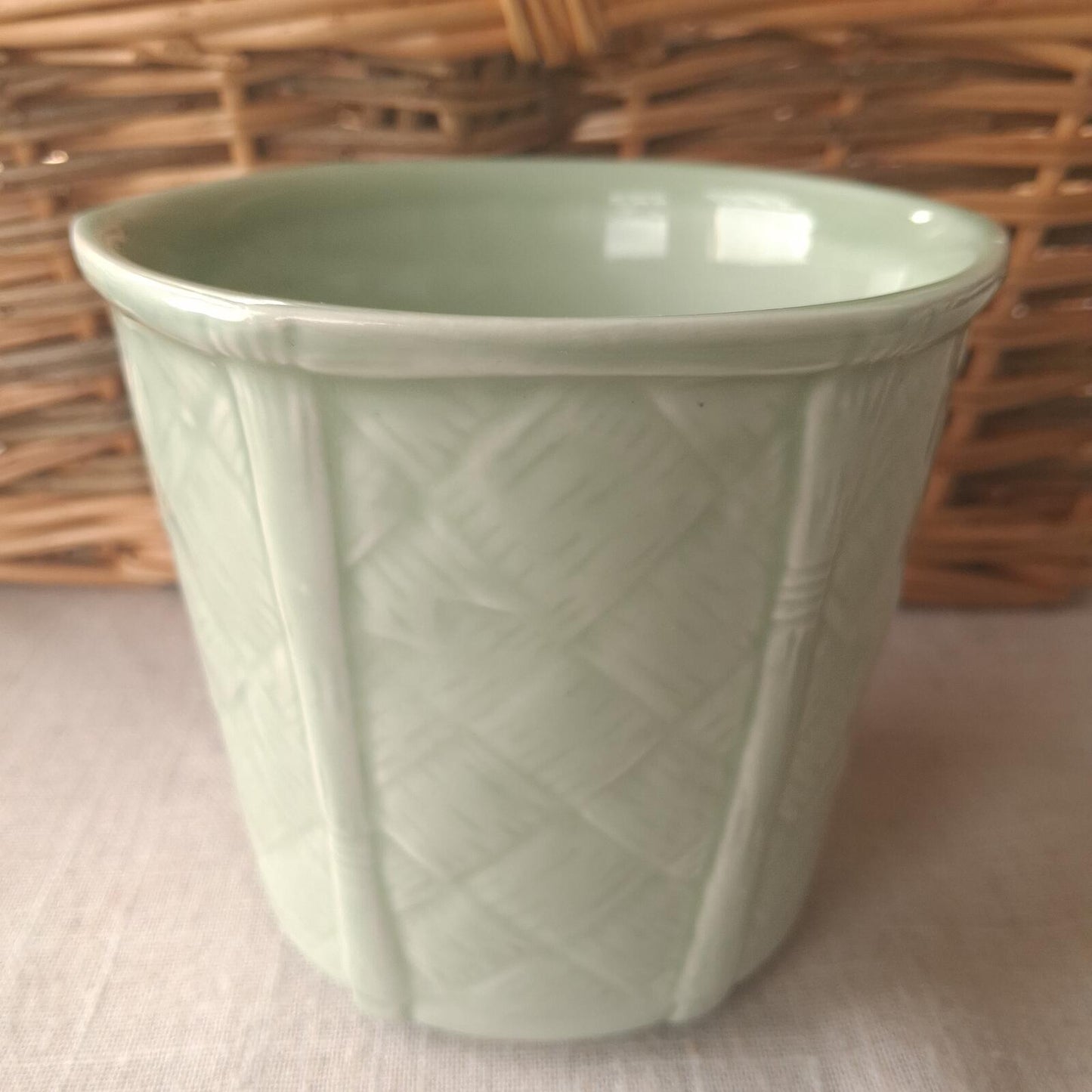 Churchill mint green small planter