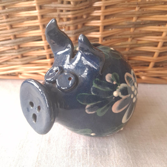 Terracotta glazed piggy bank