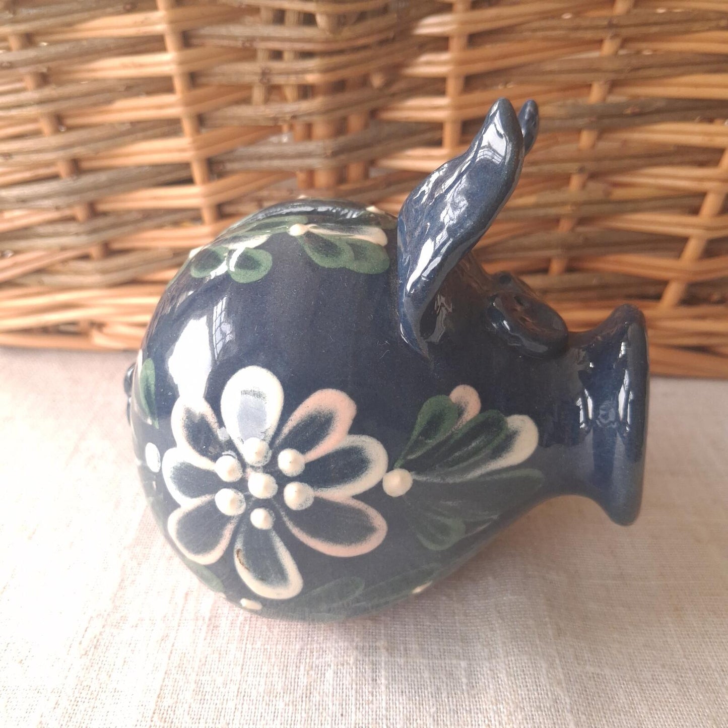 Terracotta glazed piggy bank