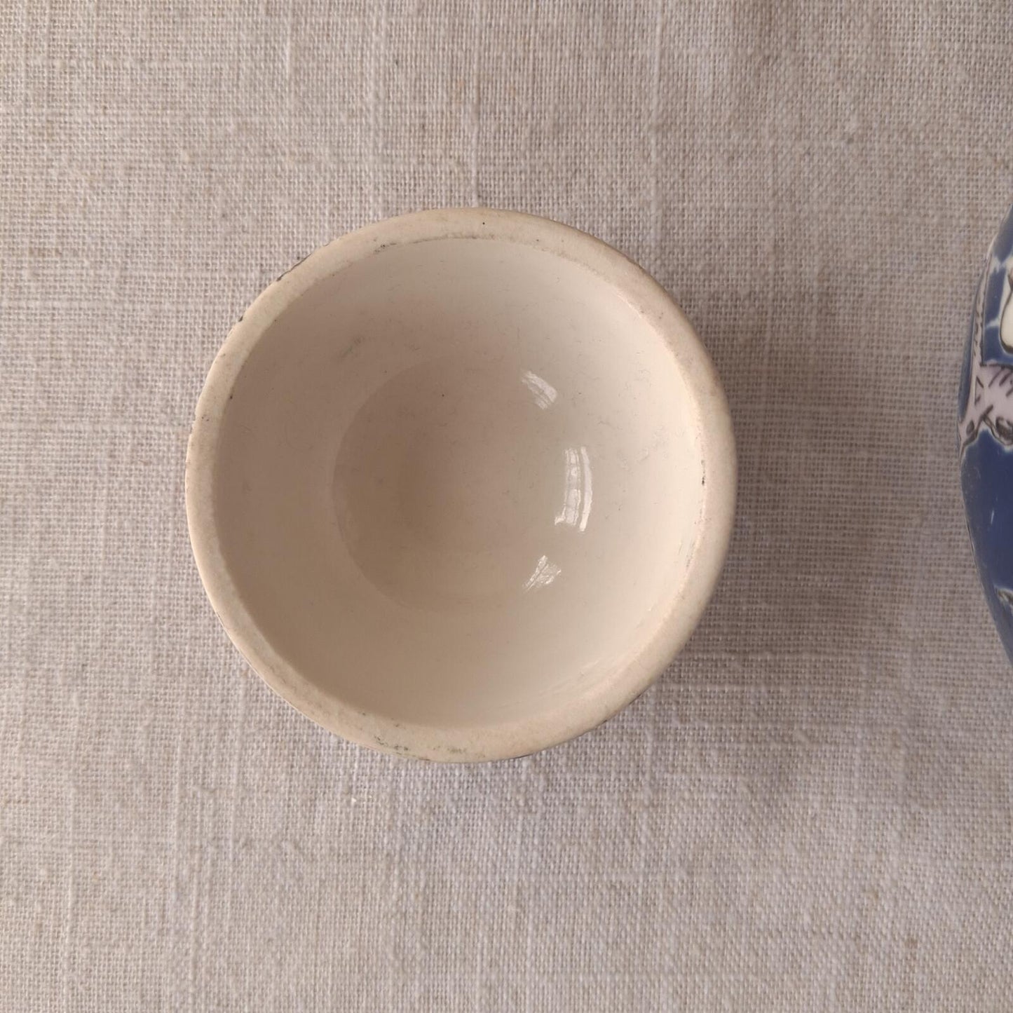 Dark blue floral ginger jar
