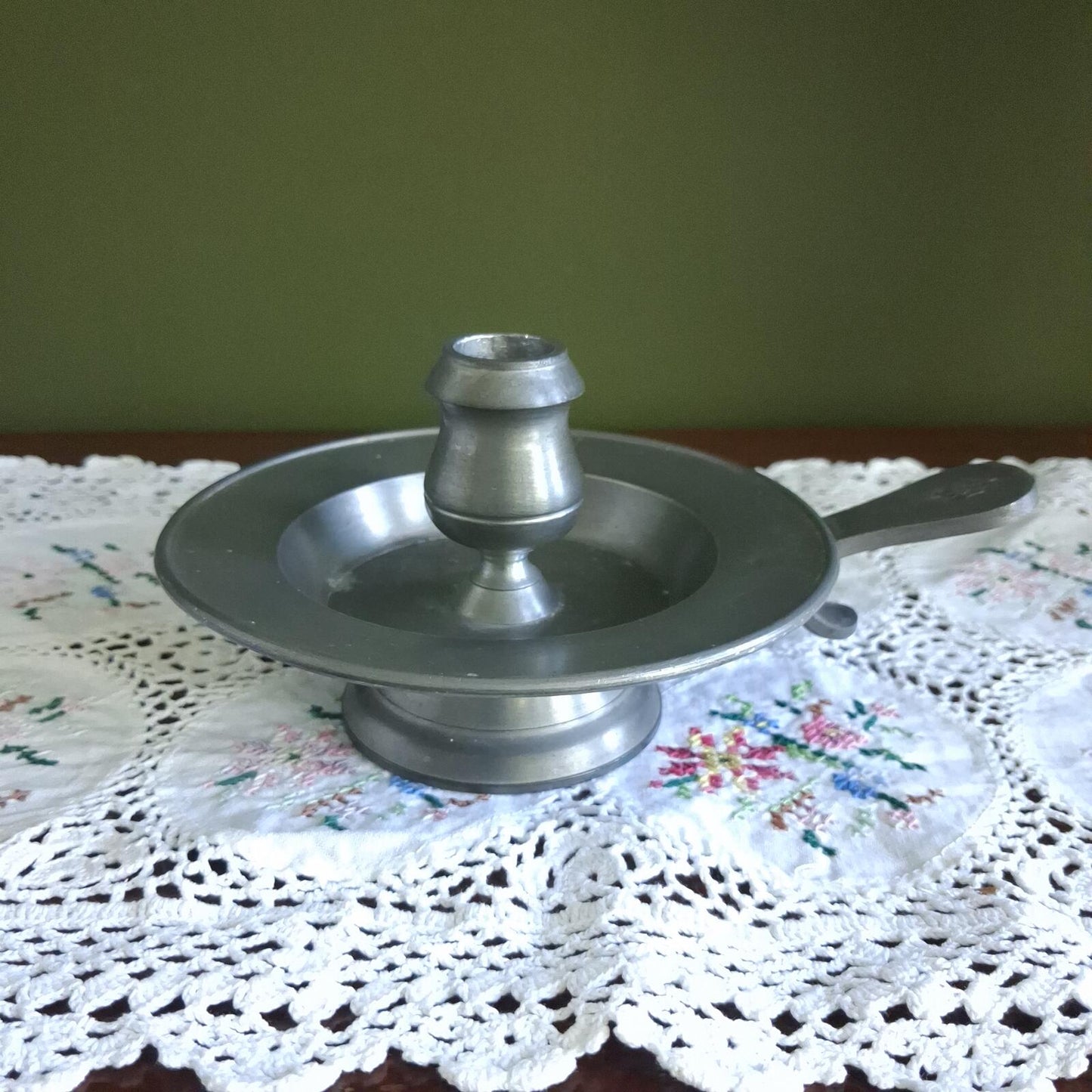 Vintage Pewter chamberstick