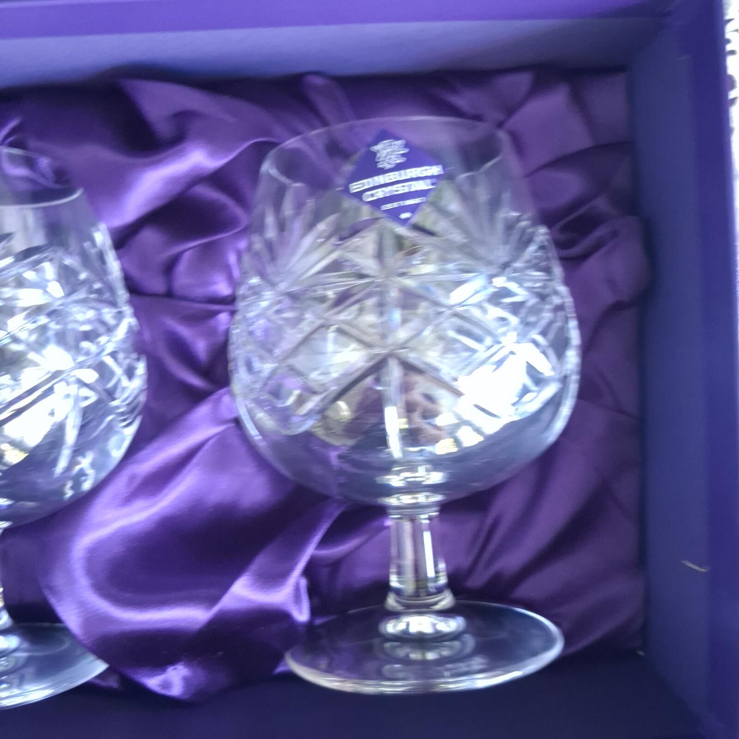 Edinburgh Crystal Berkeley cut brandy glasses