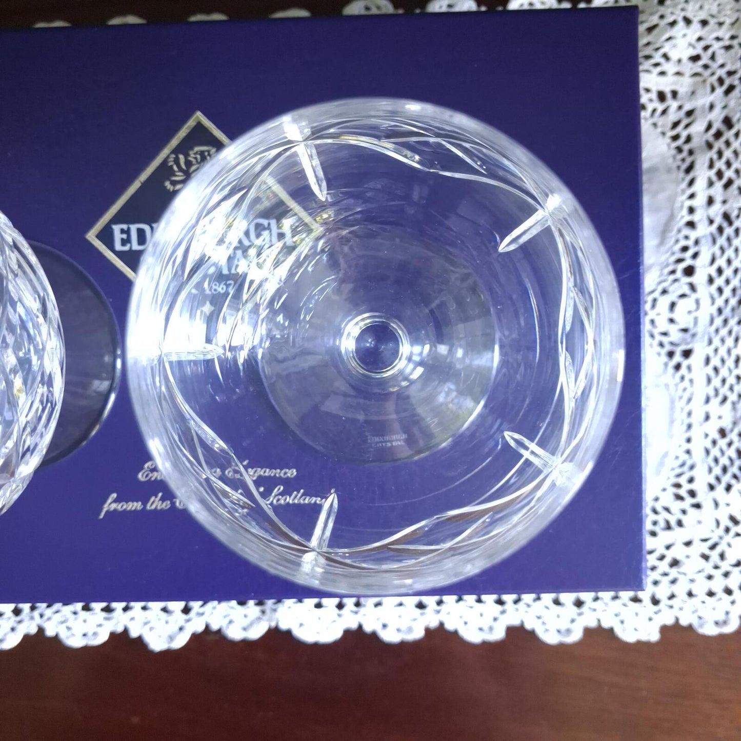 Edinburgh Crystal Berkeley cut brandy glasses