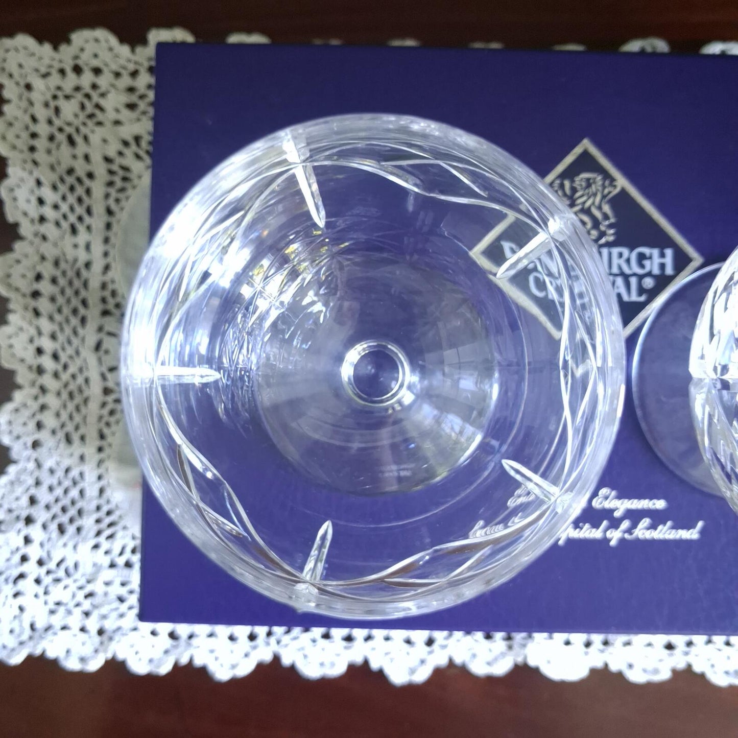 Edinburgh Crystal Berkeley cut brandy glasses
