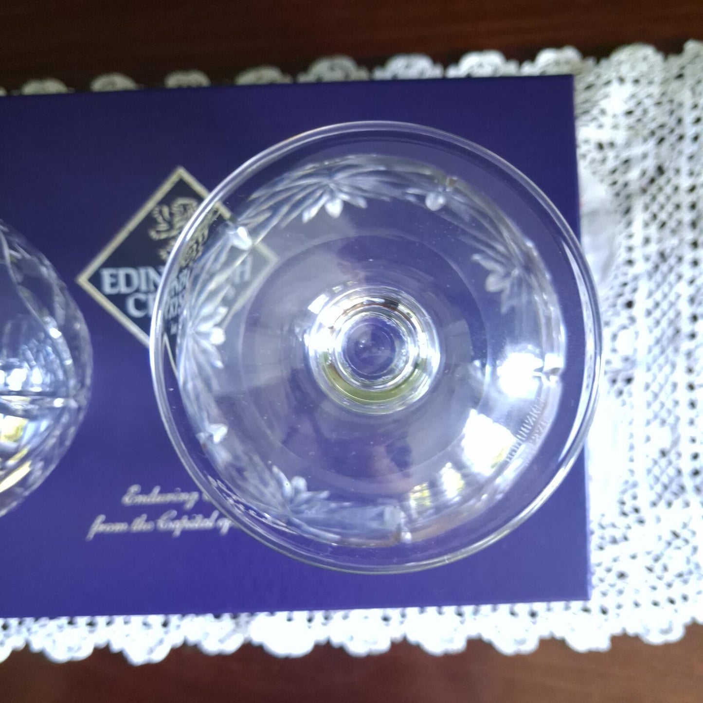 Edinburgh Crystal Berkeley cut brandy glasses
