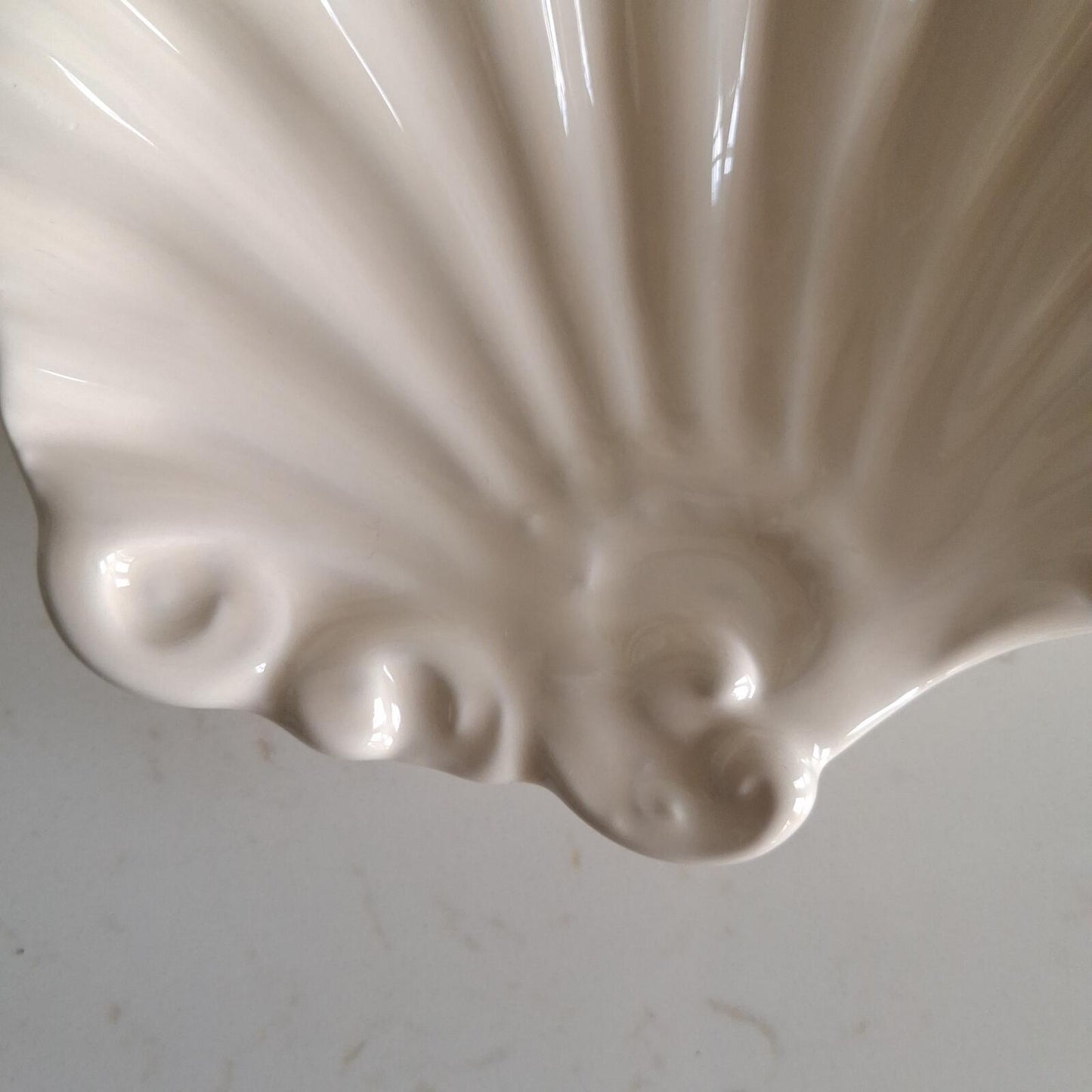 Small cream shell shaped dish
