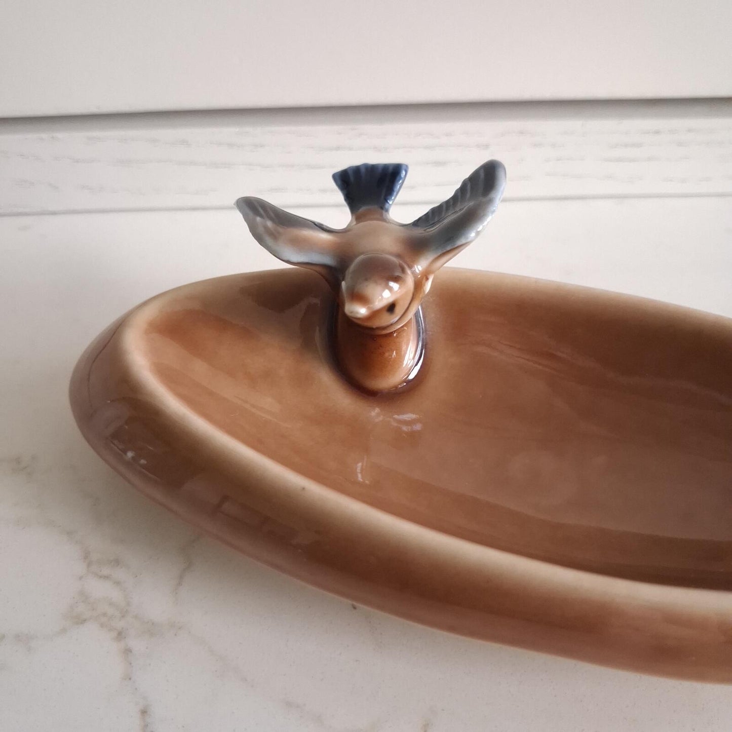 Wade trinket/pink dish with bird