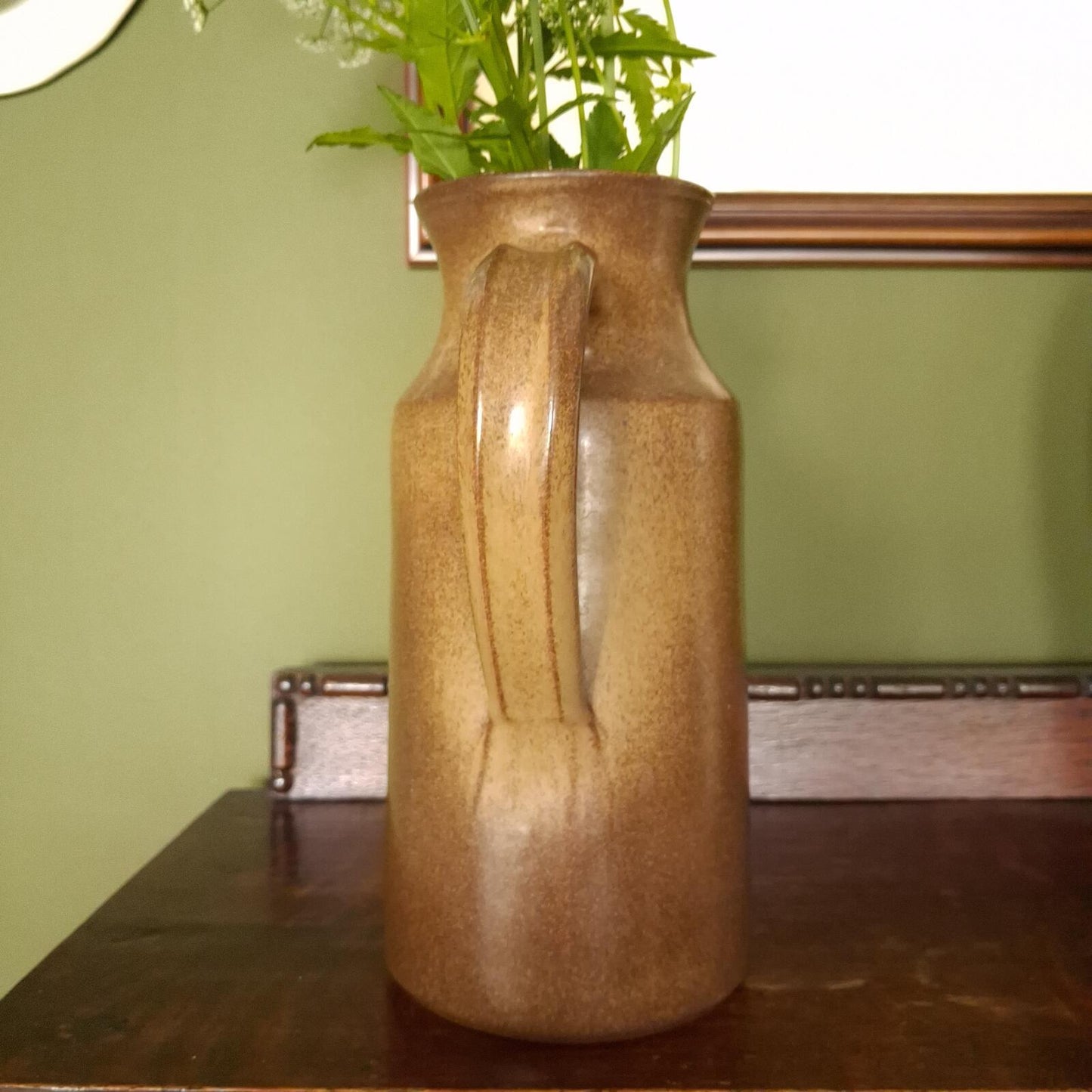 Studio pottery brown glazed jug/pitcher