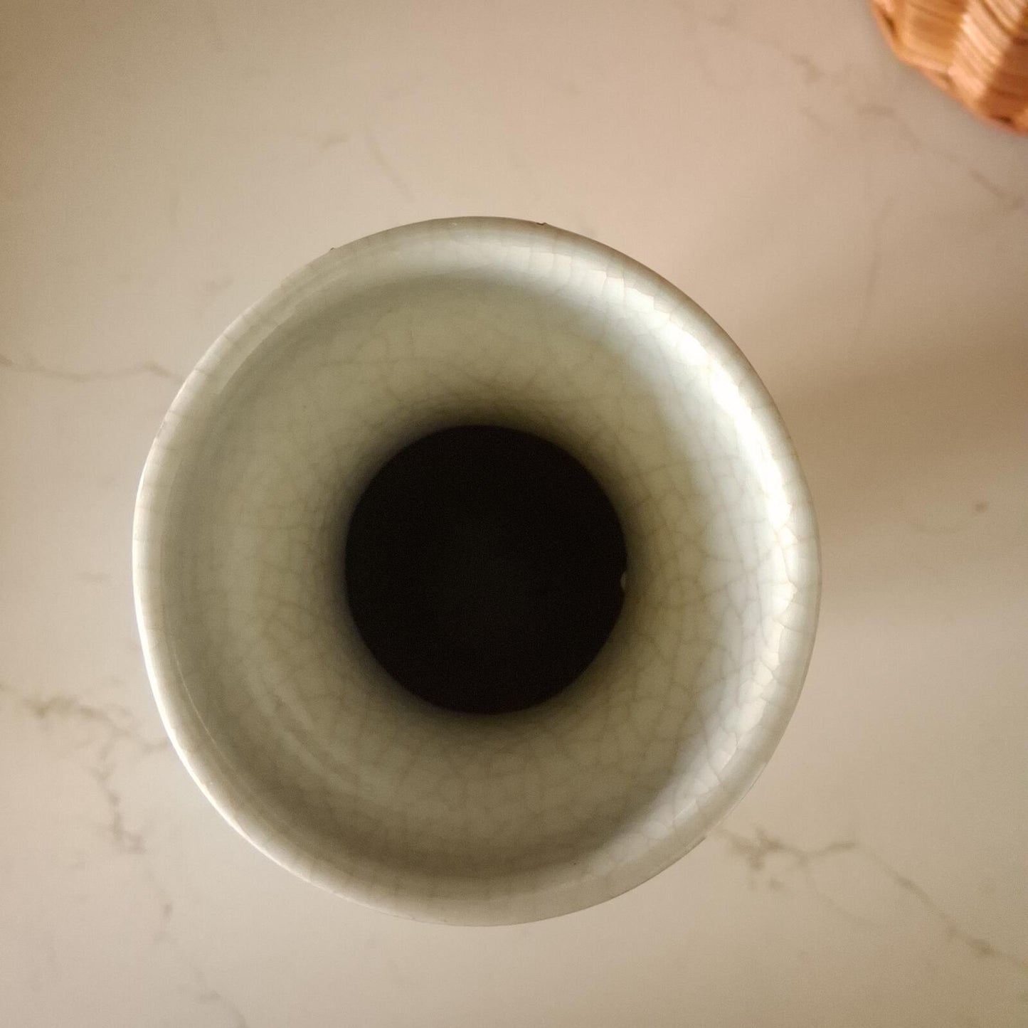 Vintage Chinese Ching Hexagram Calligraphy Vase