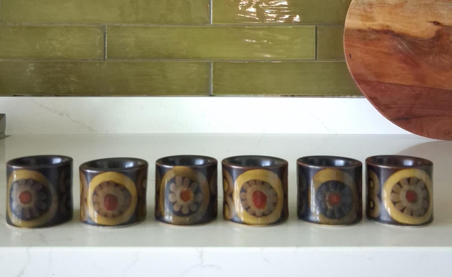 Denby Arabesque egg cups x 6