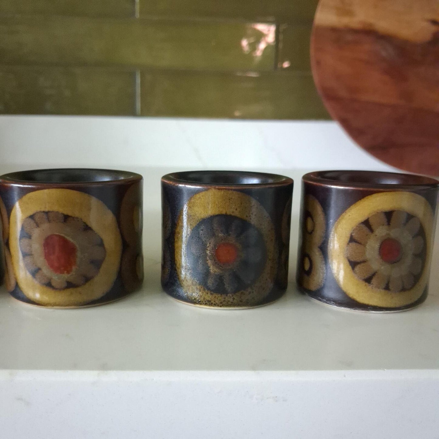Denby Arabesque egg cups x 6