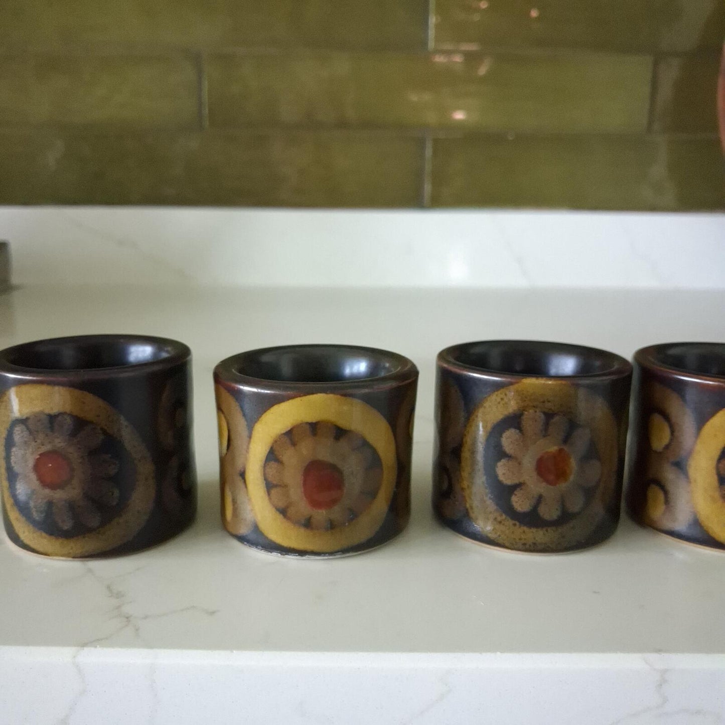 Denby Arabesque egg cups x 6