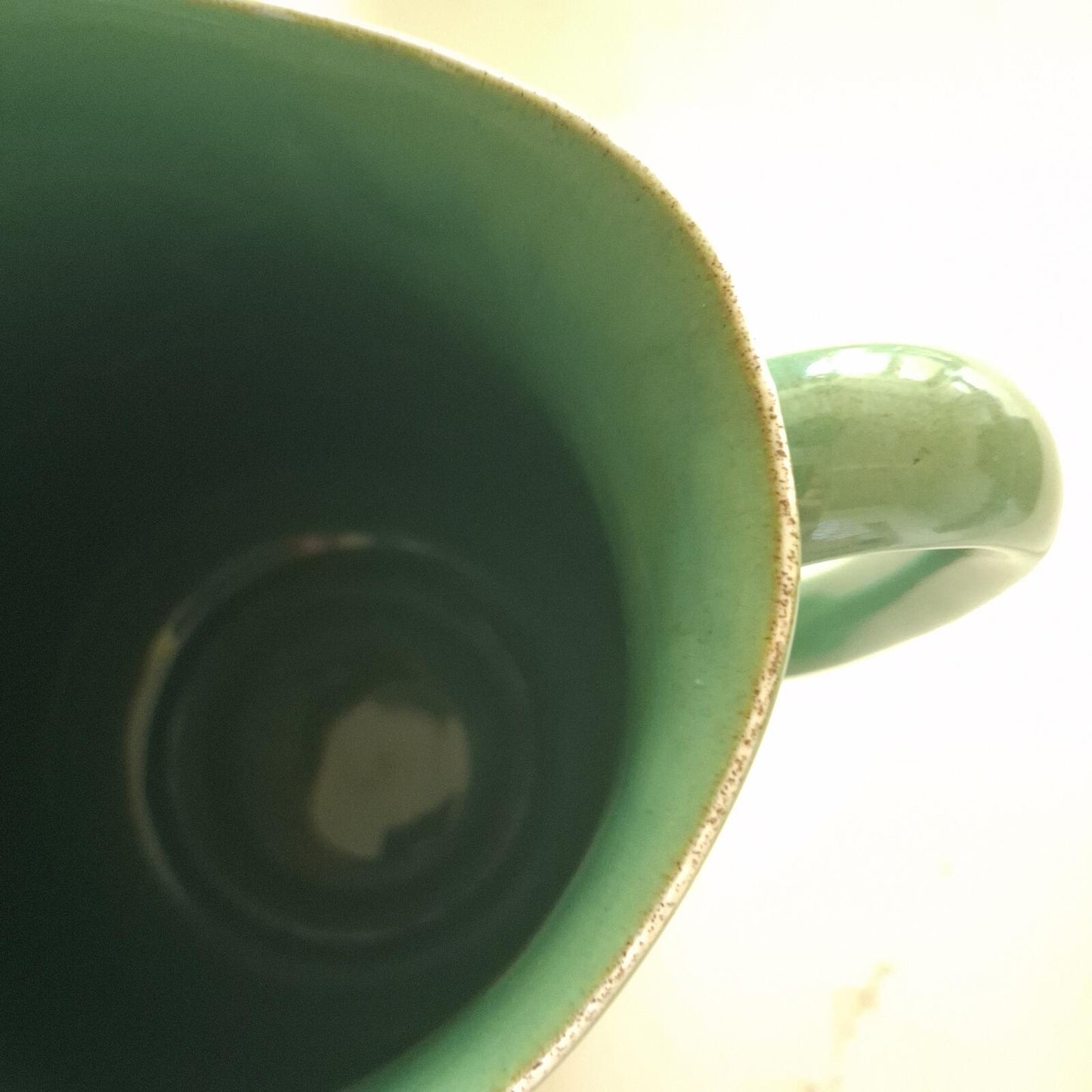 Large vibrant green pottery pitcher