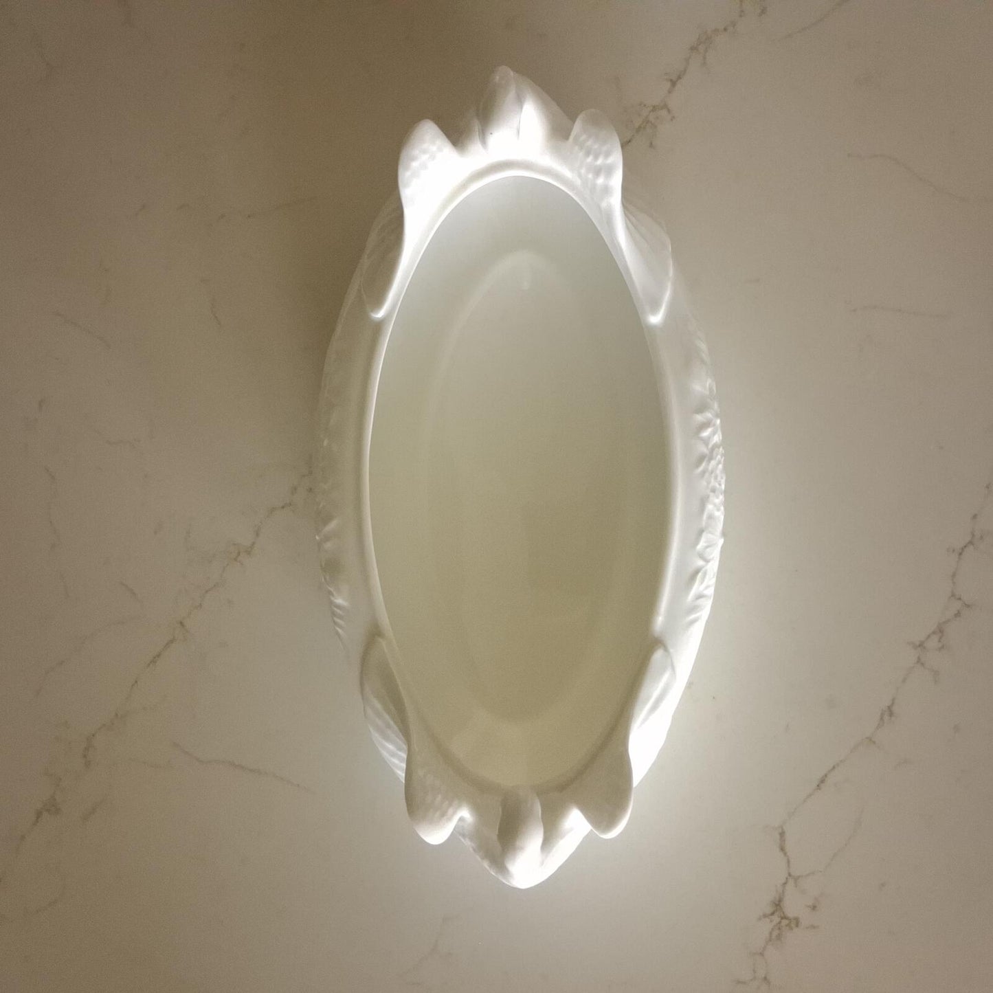 Vintage White Porcelain Swan Centrepiece Bowl Planter Dish