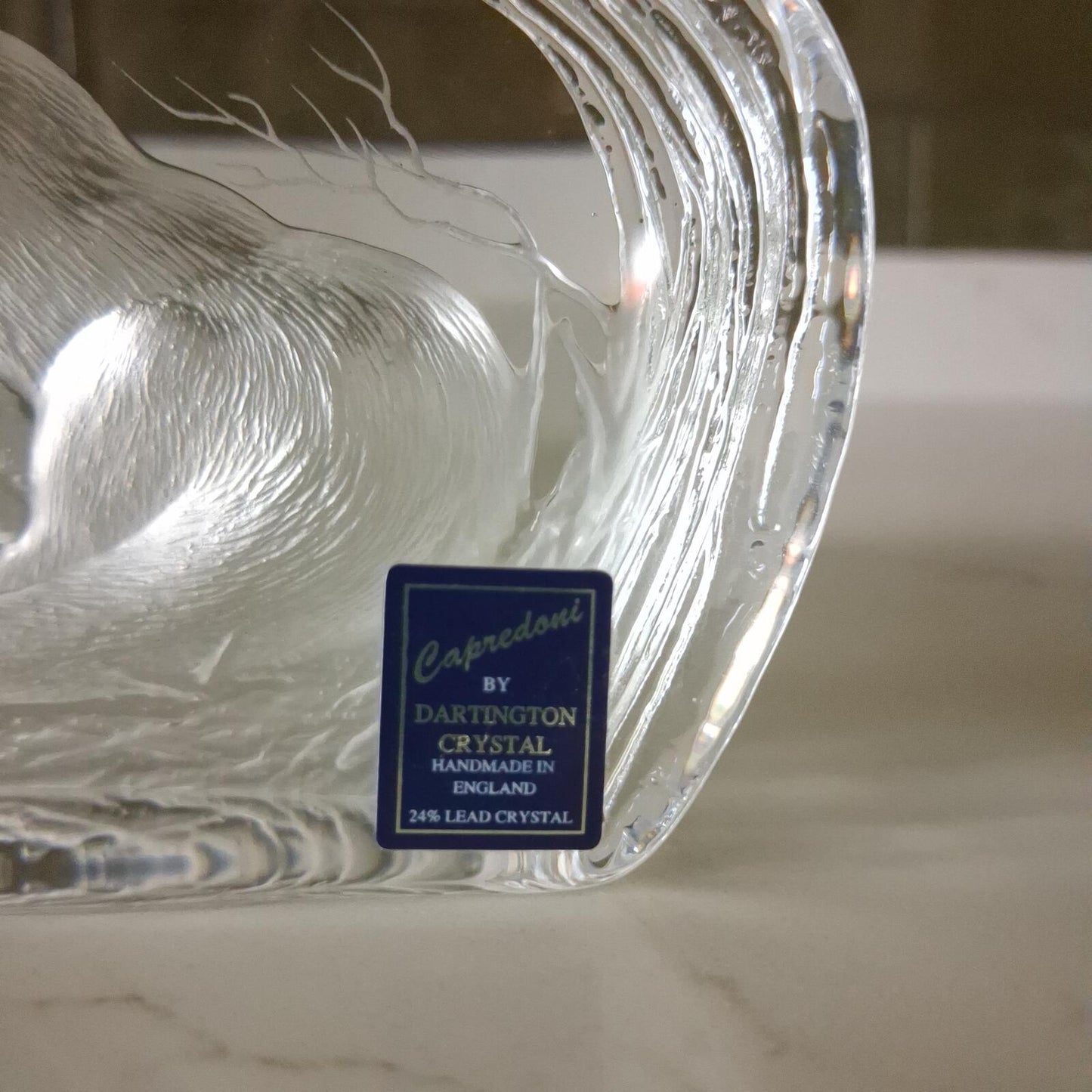 Dartington Crystal Capredoni Otter & Cubs Paperweight