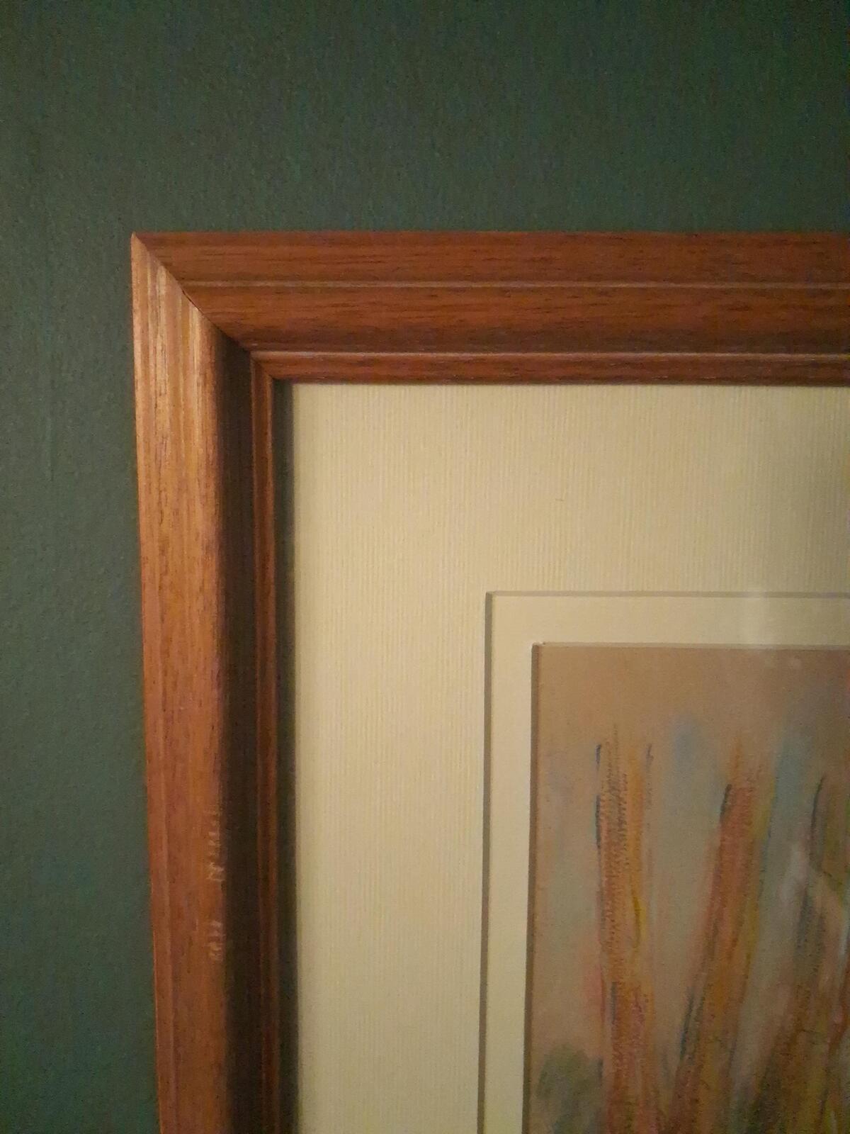 Framed original pastel artwork by artist EMB