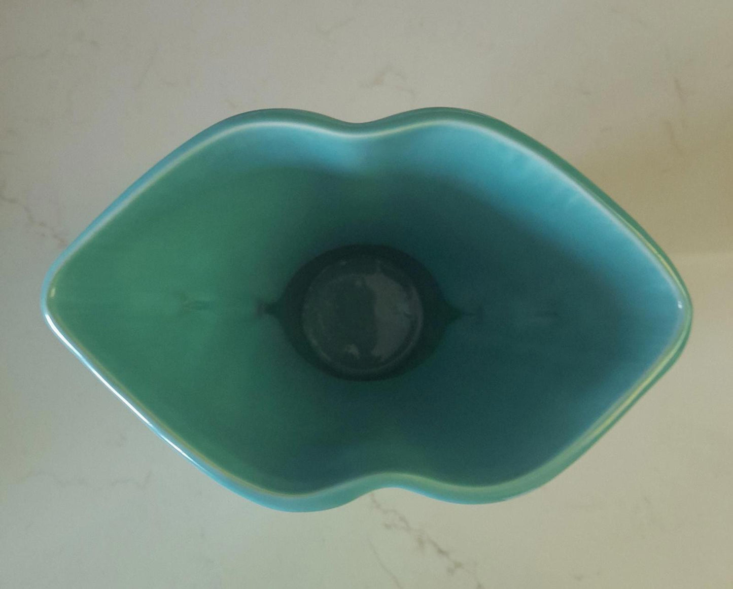 Vintage turquoise flower vase