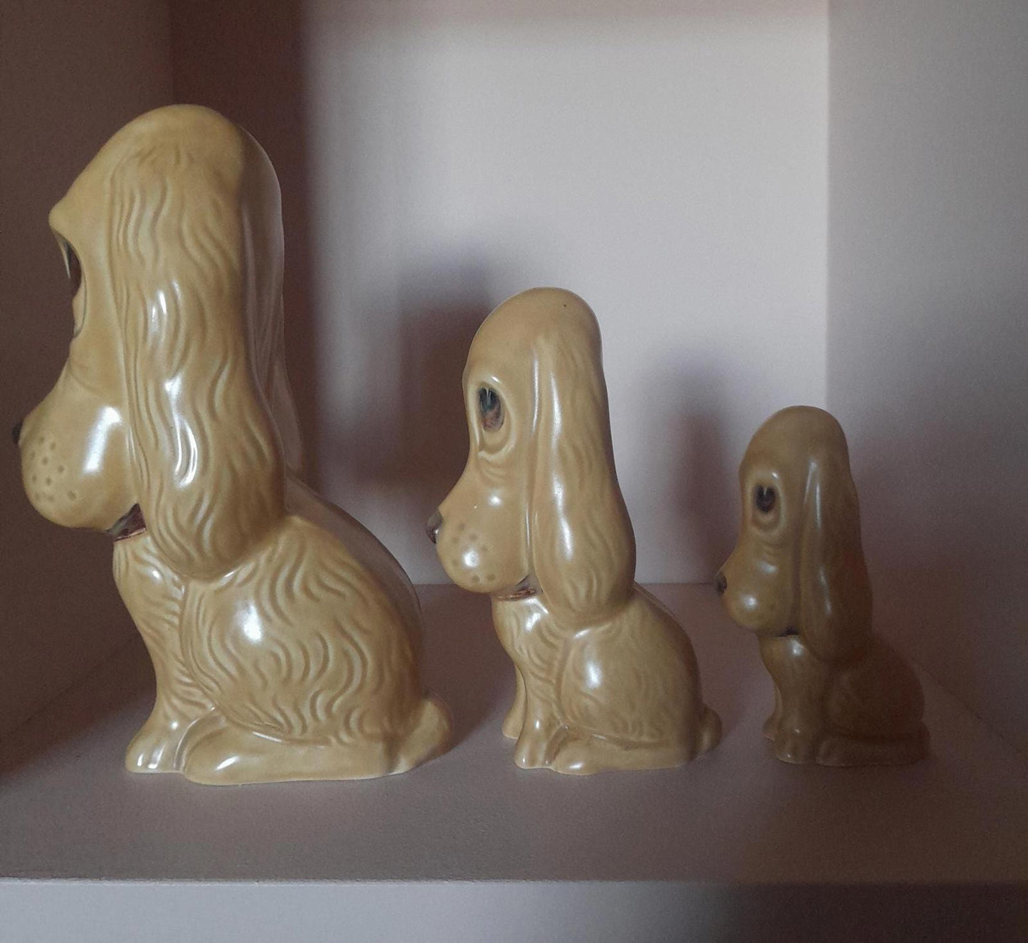 SylvaC 'sad Sam' set of 3 Bassett hounds