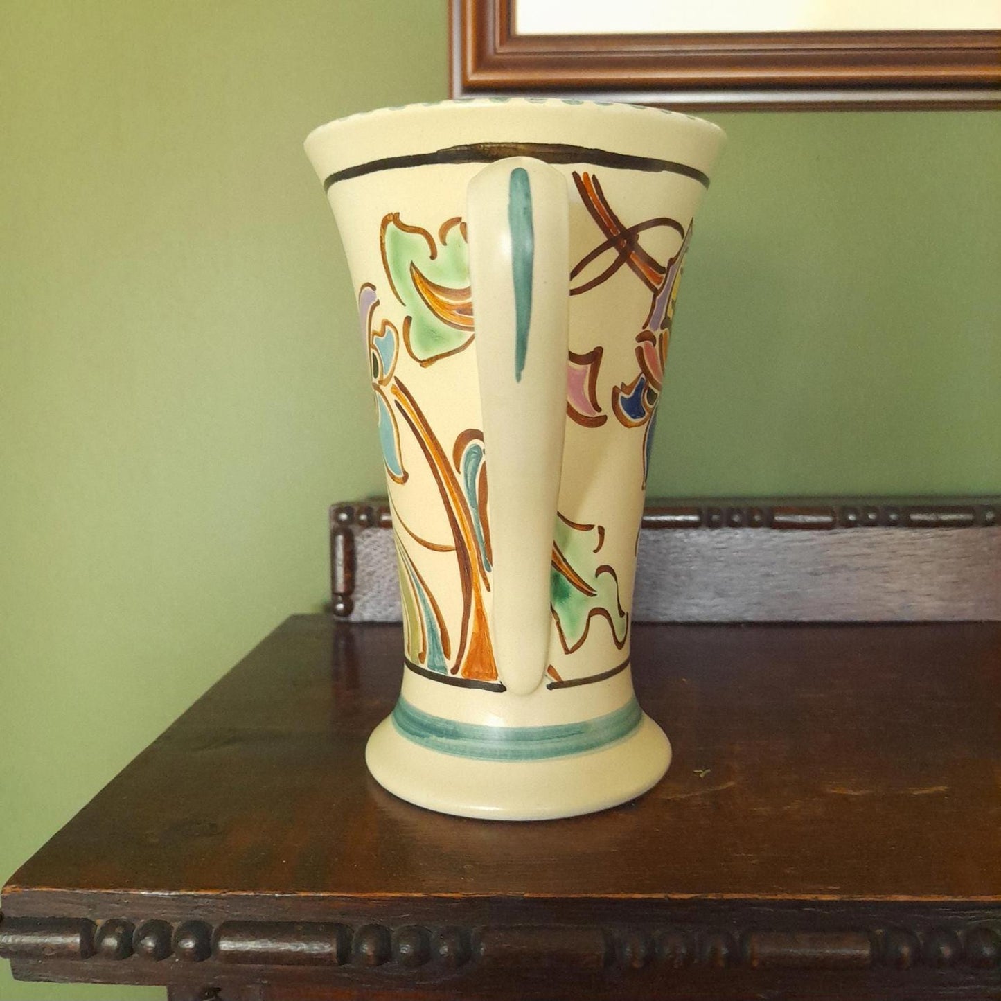 Honiton handpainted floral jug