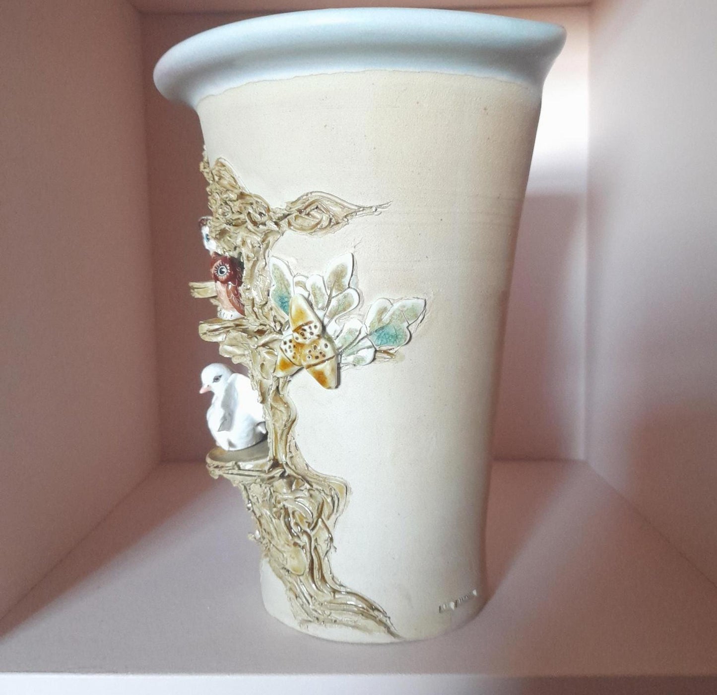 Wall hanging vase by Sue Pitcher