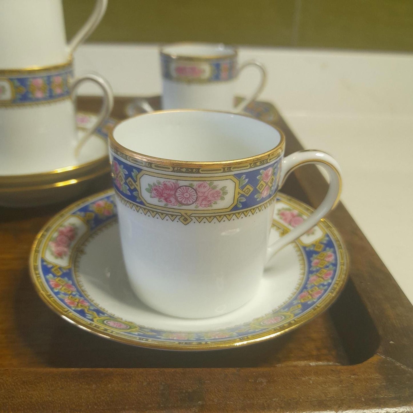 Limoges set of 6 demitasse cups and saucers