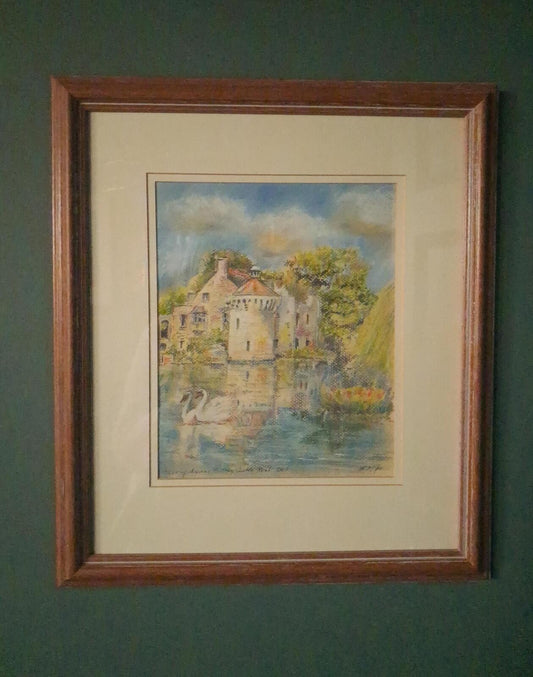 Framed original pastel artwork by artist EMB