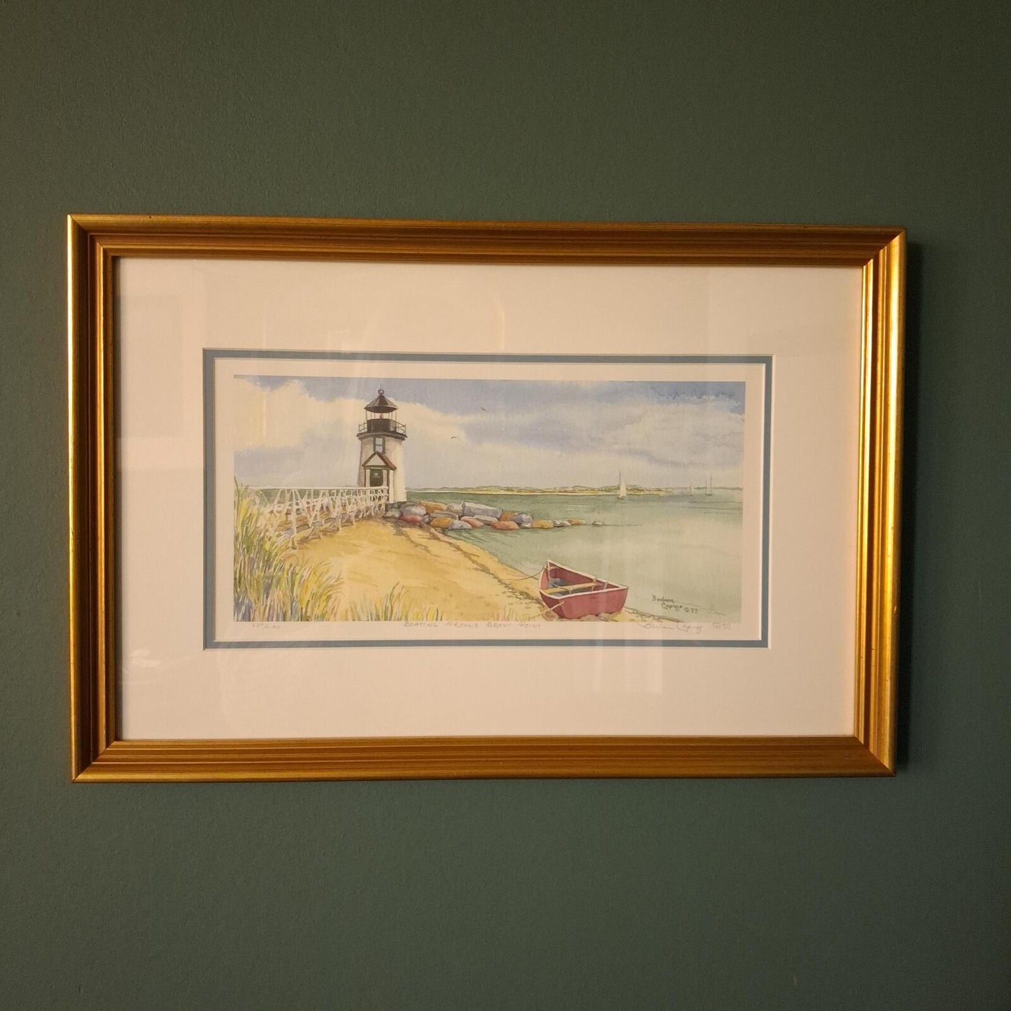 Framed print 'Boating around Brant Point' by Barbara Capizzo 1997