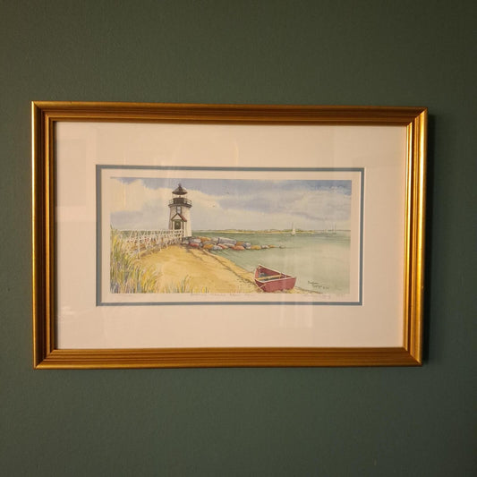 Framed print 'Boating around Brant Point' by Barbara Capizzo 1997