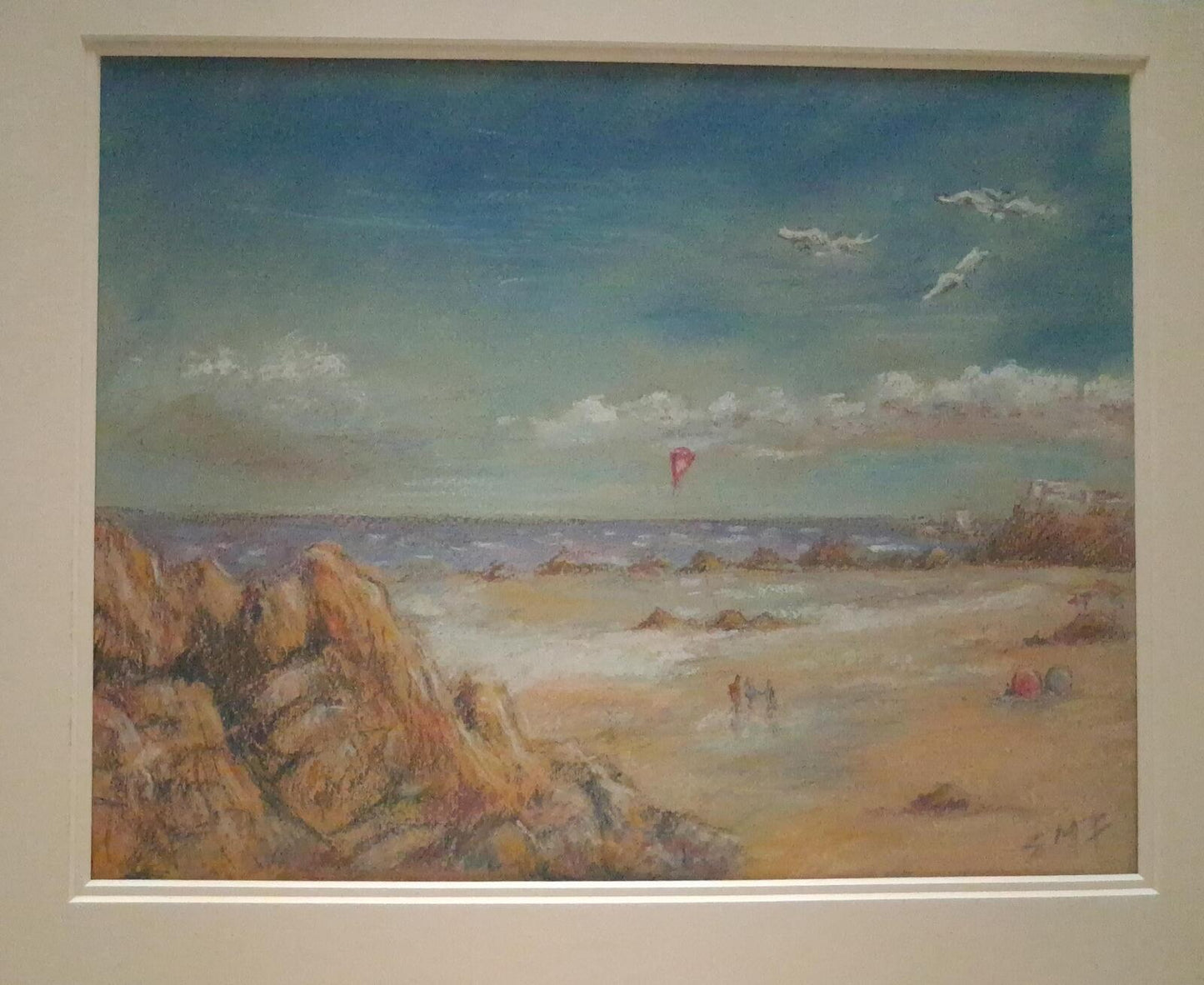 Unframed original pastel artwork by artist EMB