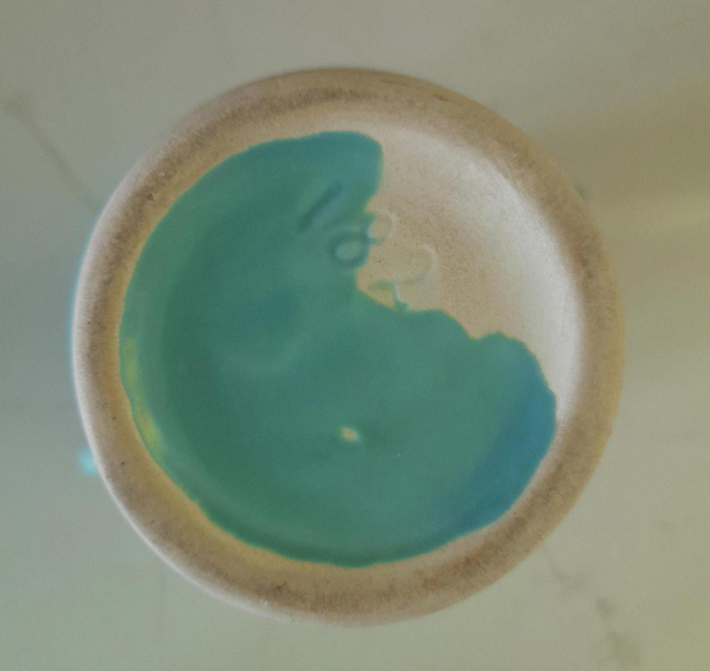Vintage turquoise flower vase
