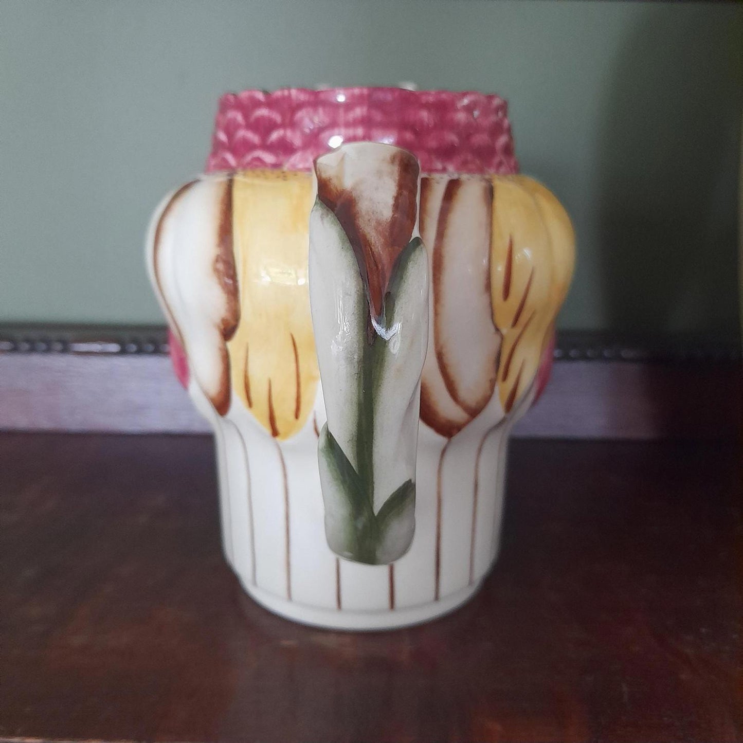 A pair of Art Deco style H. J Wood Ltd Burslem handpainted jugs.