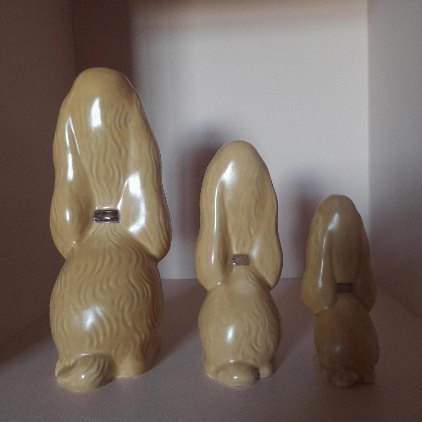 SylvaC 'sad Sam' set of 3 Bassett hounds