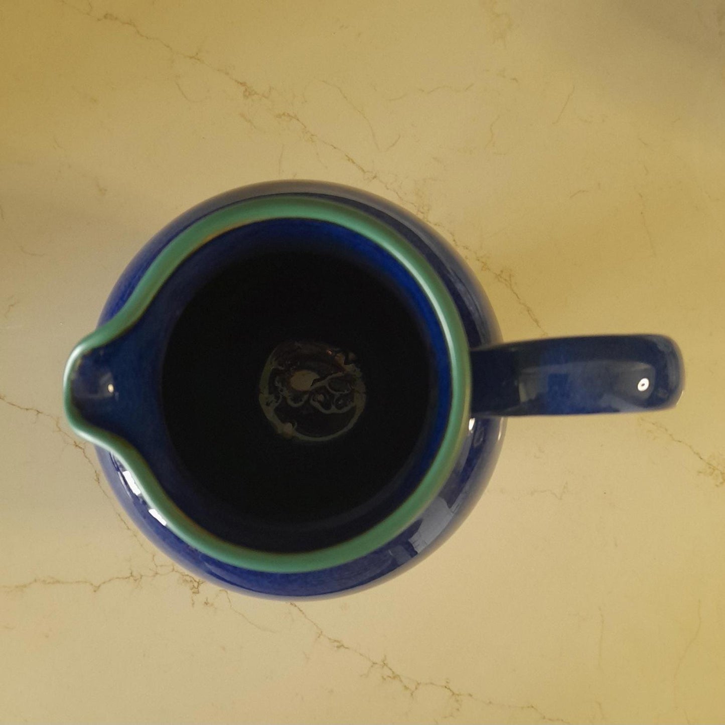 Denby METZ blue and green 8" tall pitcher