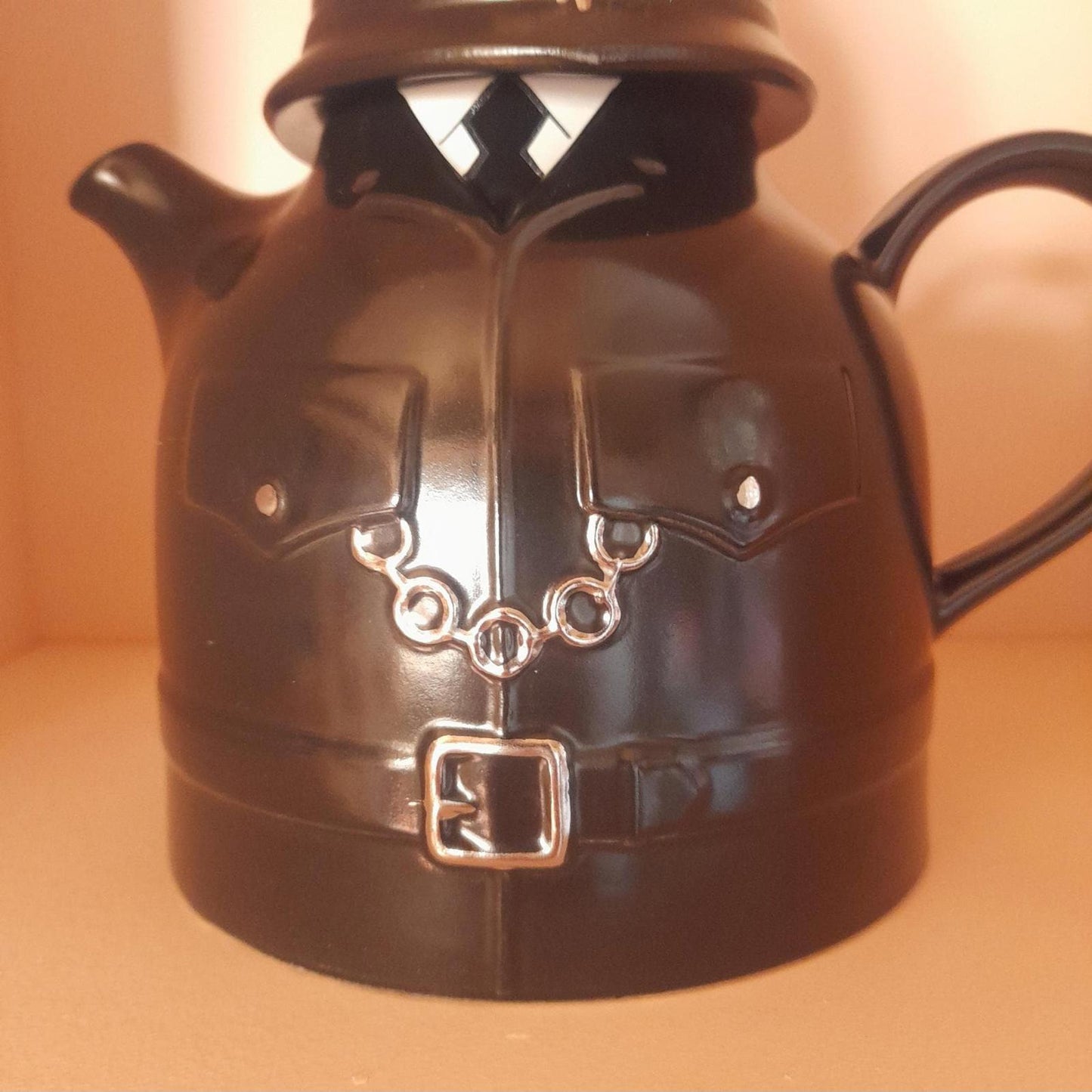 Carlton ware black ceramic policeman tea pot