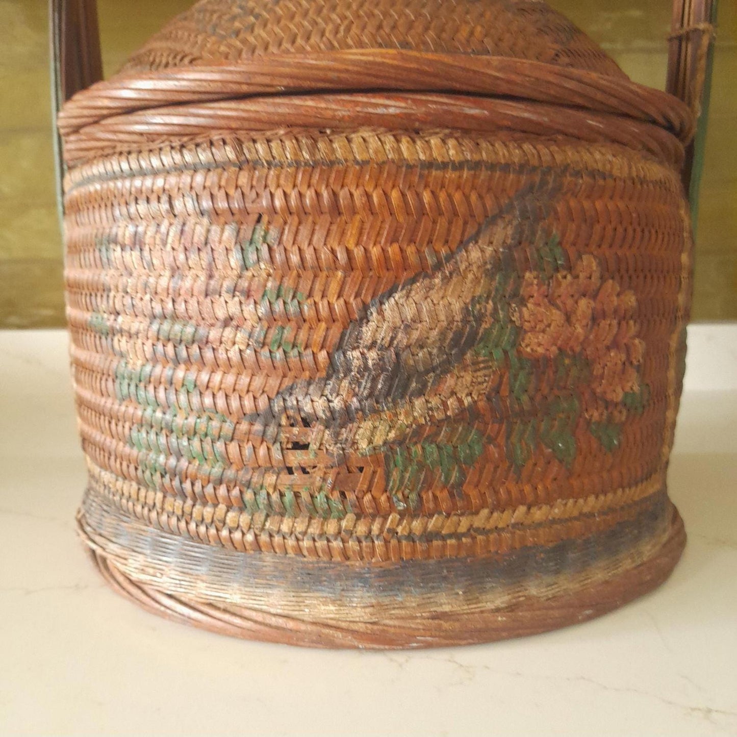 Traditional Cambodian rattan wedding basket