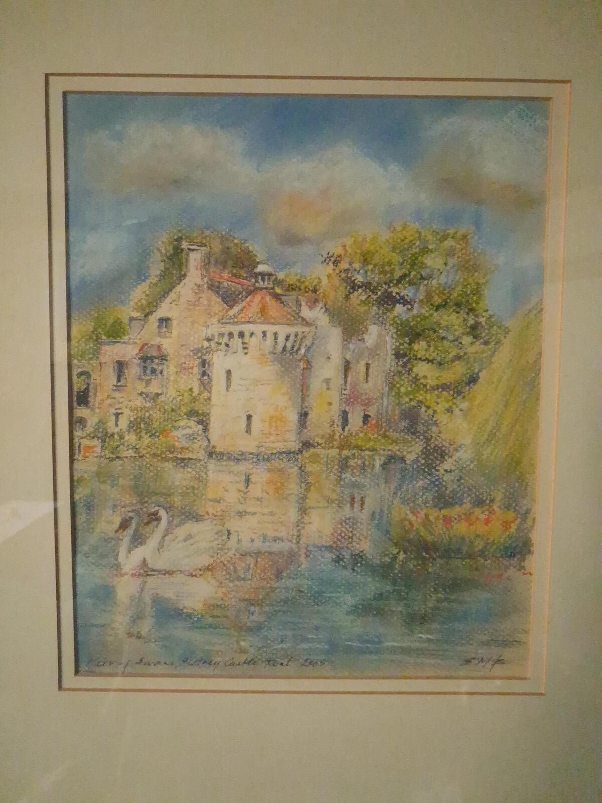 Framed original pastel artwork by artist EMB