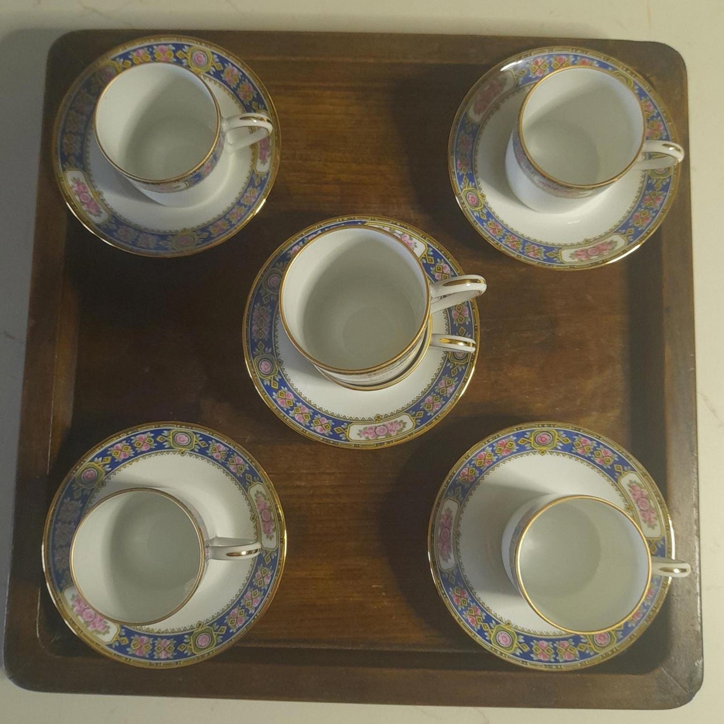 Limoges set of 6 demitasse cups and saucers