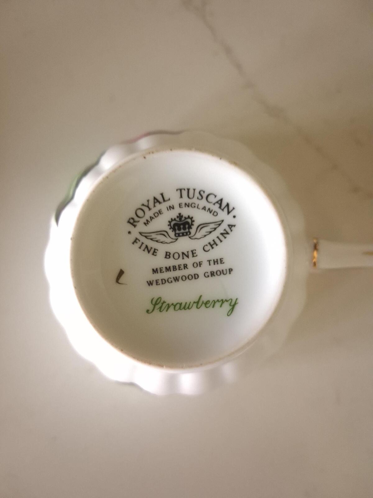 Royal Tuscan Strawberry tea cup and saucer