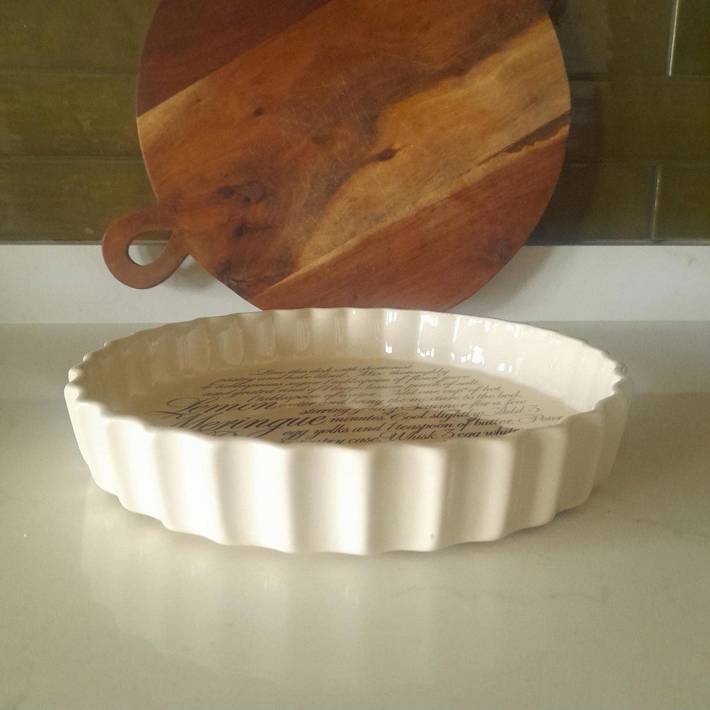 Vintage Lemon Meringue pie dish 25cm